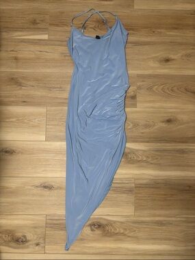 Windsor Powder Blue Asymmetrical Slip Dress